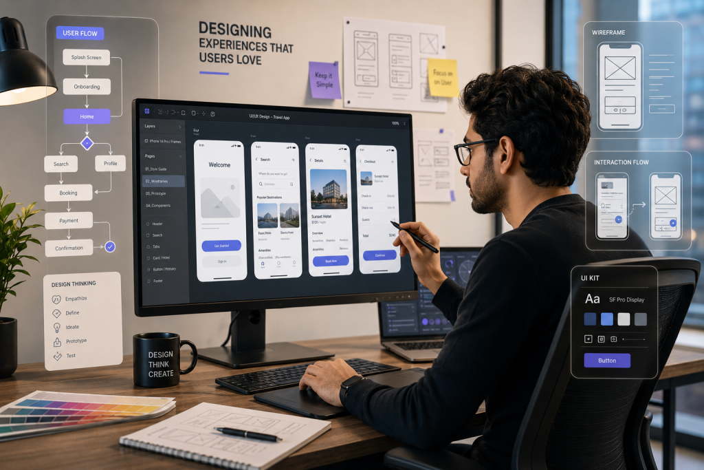 UI/UX designer career path after a graphic design course in Dubai