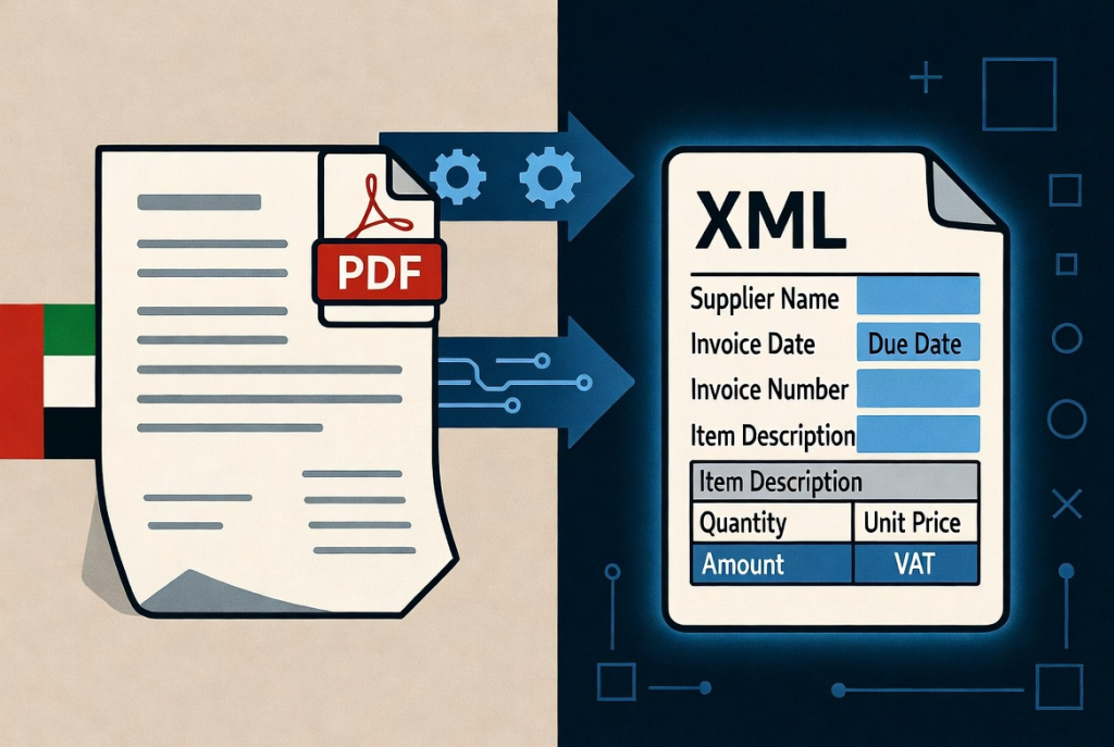 Traditional invoice vs structured e-invoice comparison