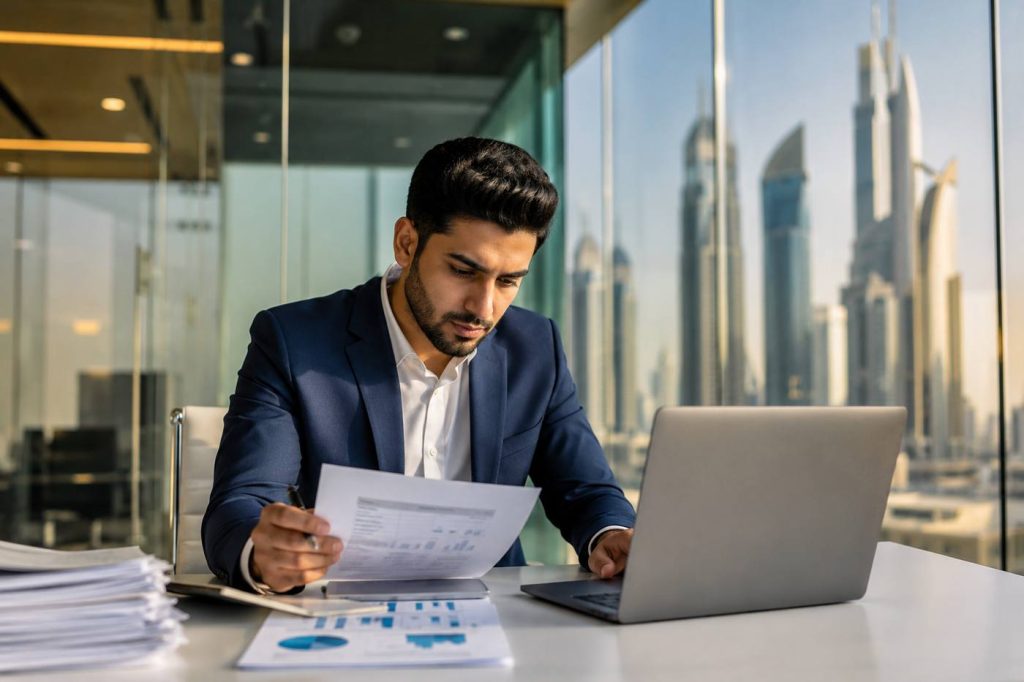 Best accounting courses in Dubai 2026 — student studying at a professional training institute