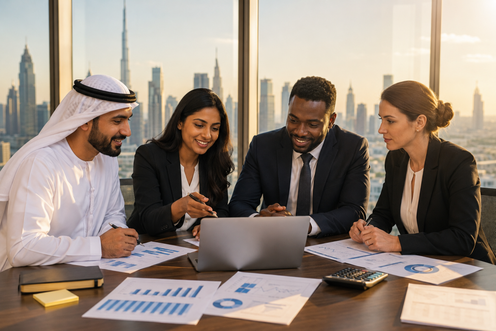 Accounting professionals completing KHDA certified training program in Dubai